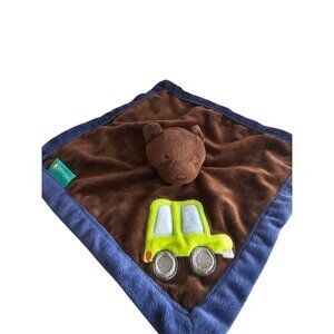 Tiddliwinks Lovey Teddy Bear Baby Security Blanket Brown Velour Bus Truck Car